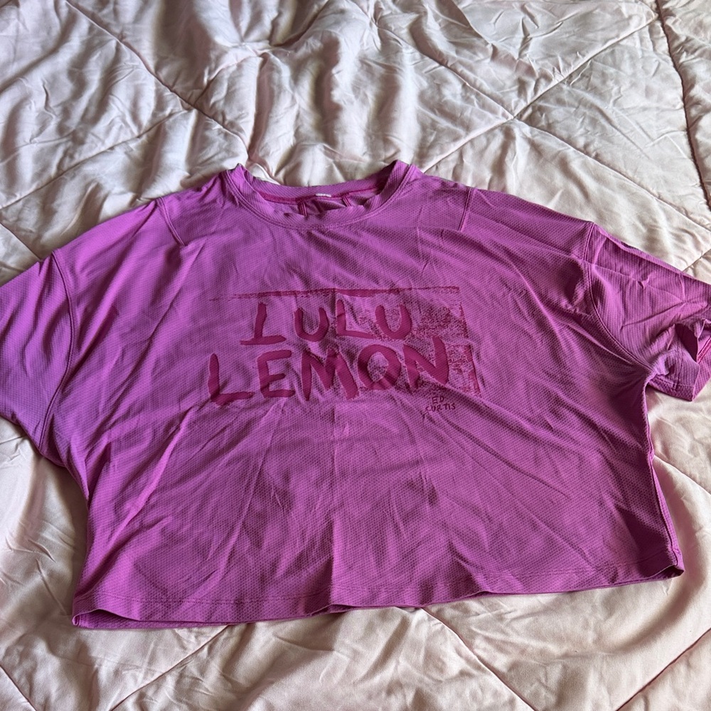 lululemon athletica Vibrant Purple Crop Top